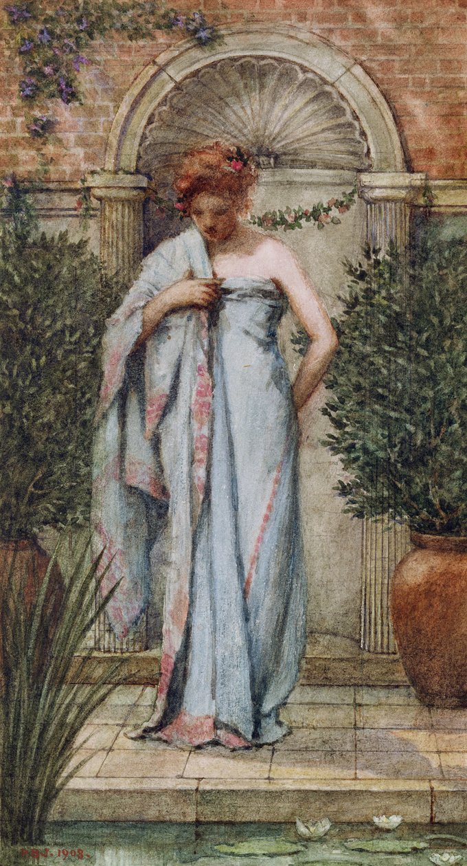 Depois do banho, 1908 de Philip Burne Jones