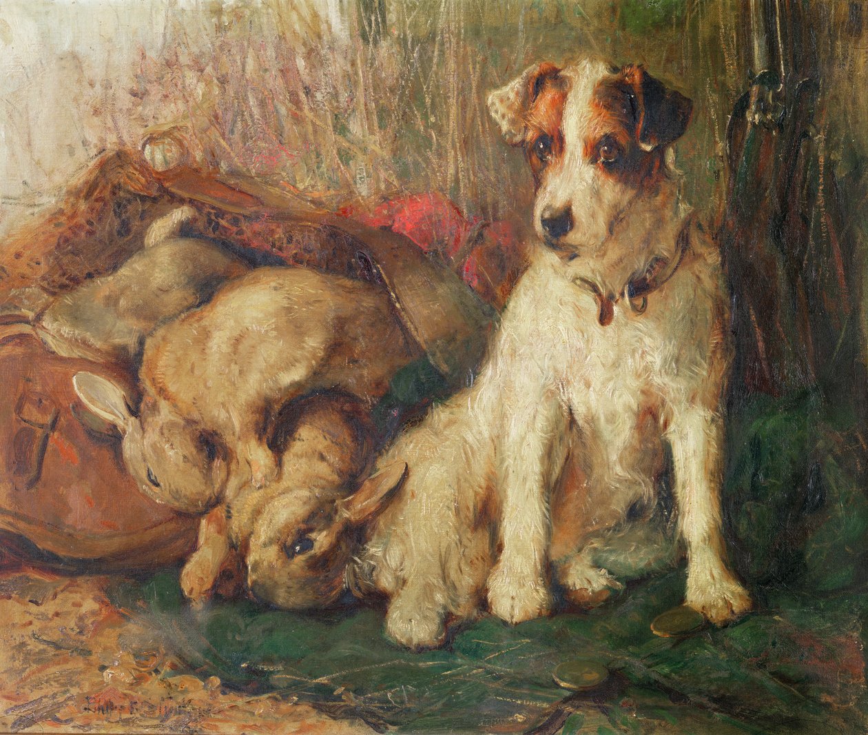 Deixado em carga - um Fox Terrier com jogo de Philip Eustace Stretton