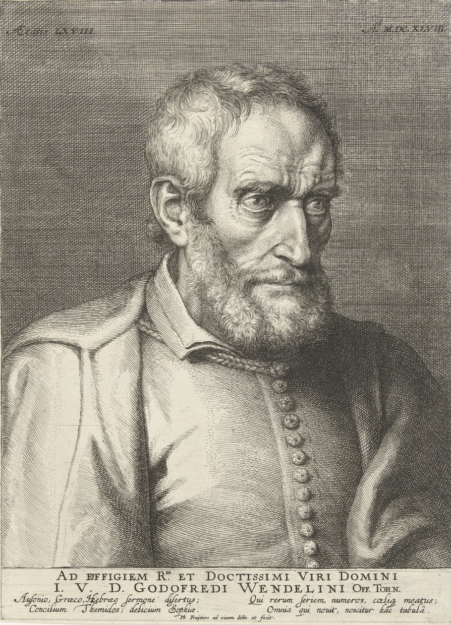Retrato de Godefridus Wendelinus aos 68 anos de idade por Philip Fruytiers (1648) de Philip Fruytiers