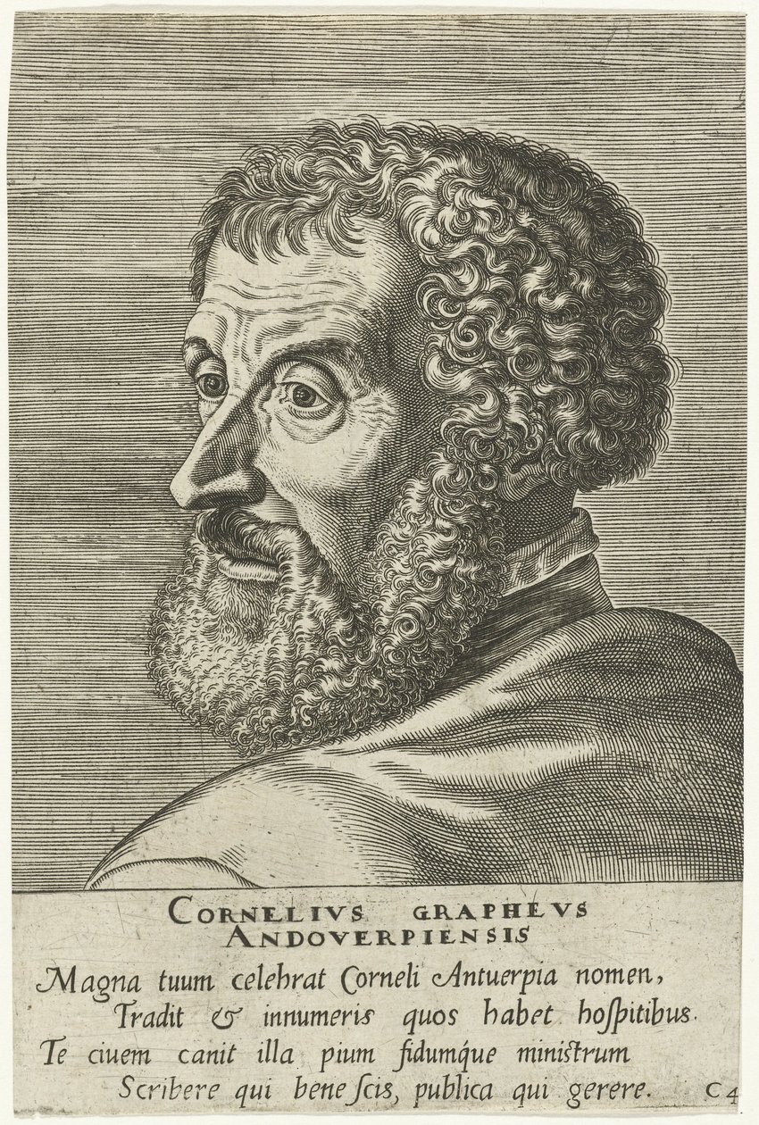 Retrato gravado de Cornelius Grapheus de Philip Galle
