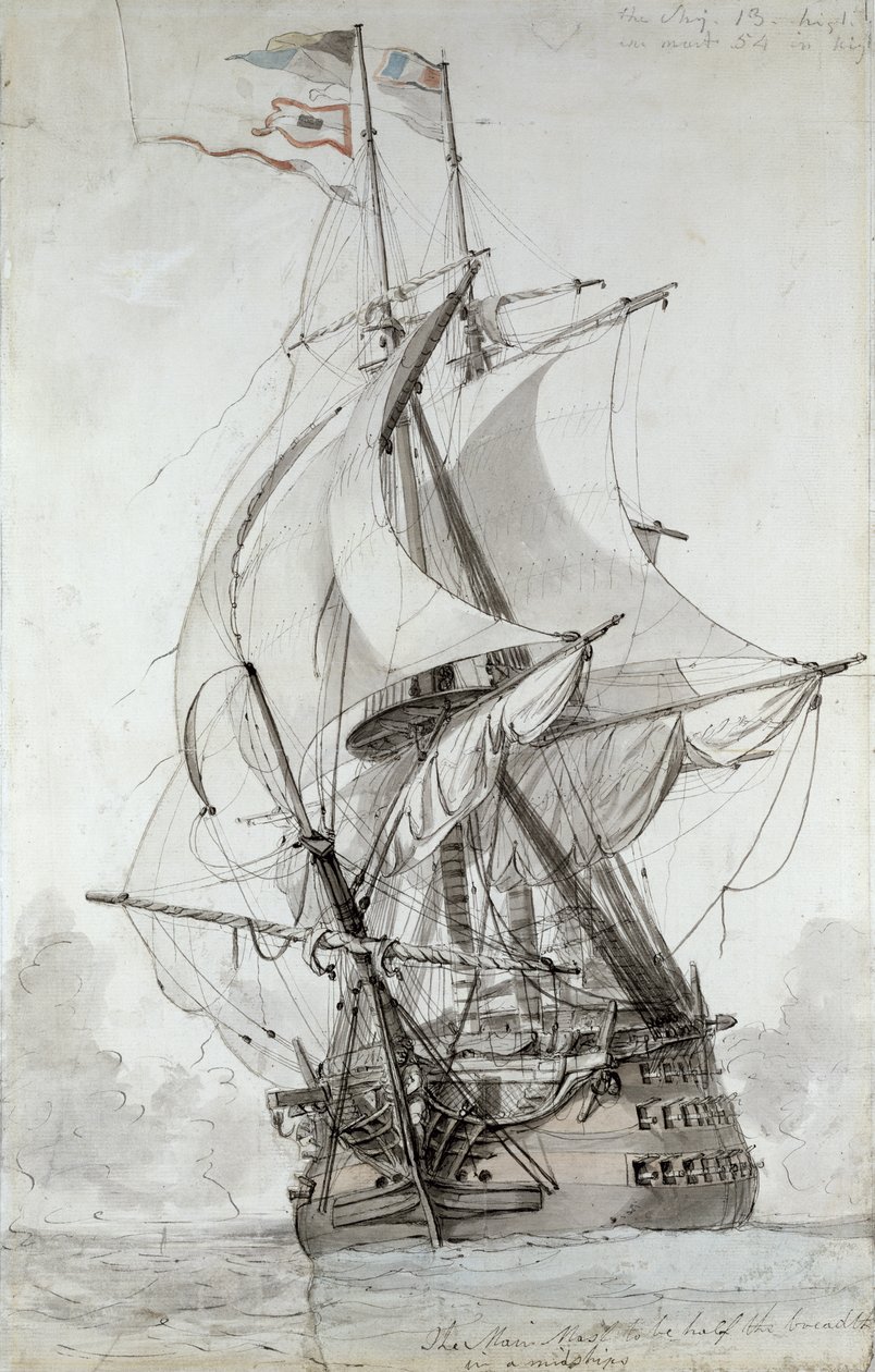 La Montagne, c.1794 (caneta wc e tinta) de Philippe Jacques de Loutherbourg