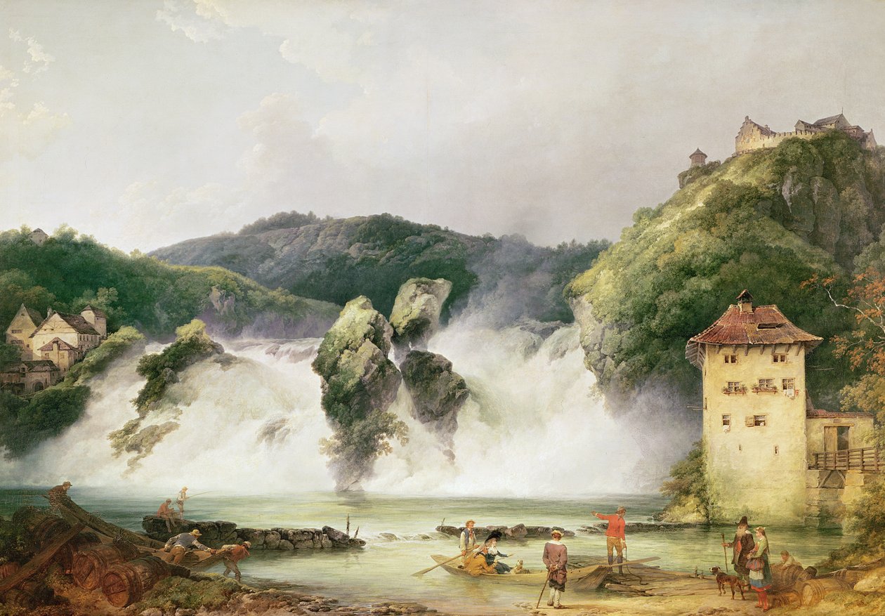 A cachoeira do Reno em Schaffhausen, 1775 de Philippe Jacques de Loutherbourg
