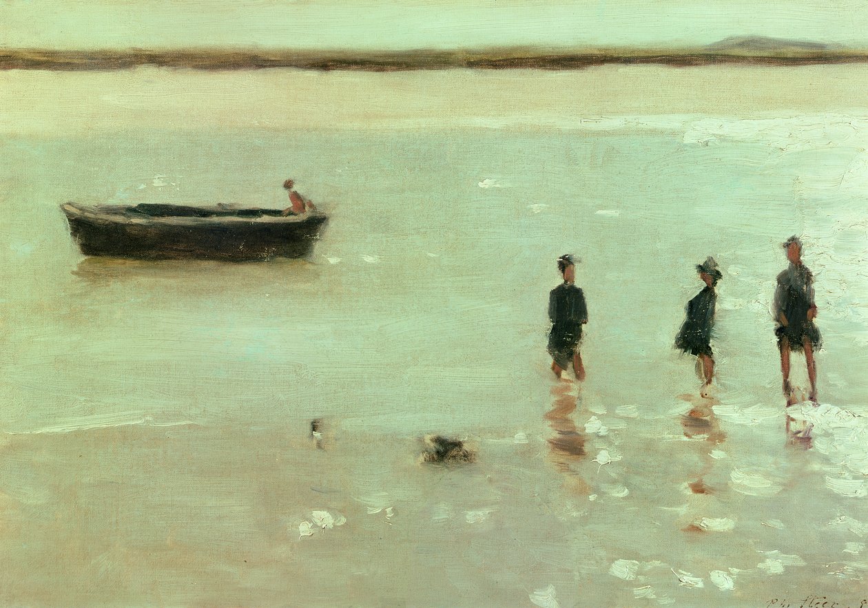 Praia em Etaples, 1887 (oc) de Philip Wilson Steer