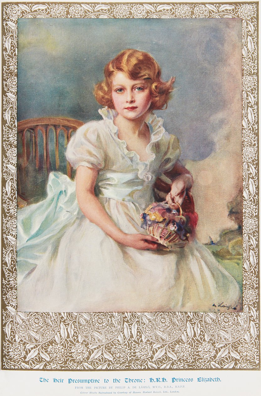 Princesa Elizabeth, 7 anos de idade de Philip Alexius de (after) Laszlo
