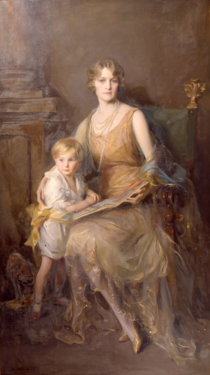 Retrato de Helen, esposa do 8º Duque de Northumberland e Lord Geoffrey Percy (óleo sobre tela) de Philip Alexius de Laszlo