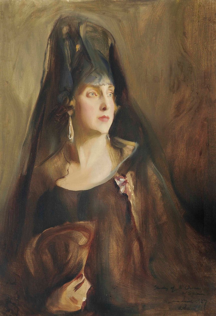 Rainha Victoria Eugenie da Espanha 1887-1969, 1927. de Philip de László