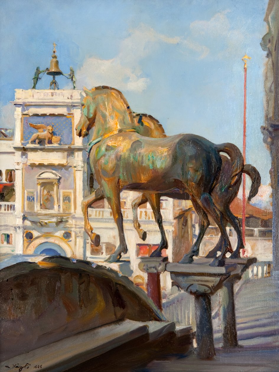Os Cavalos de Bronze de Marcas de Philip Alexius de Laszlo