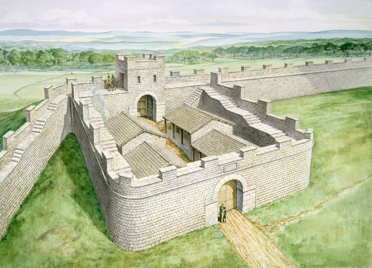 Hadrians Wall Cawfields Milecastle, século II, 1990-2010 de Philip Corke