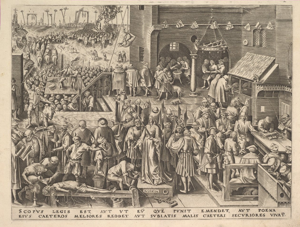 Justiça Justicia de As Virtudes, ca. 1559-60. de Philip Galle