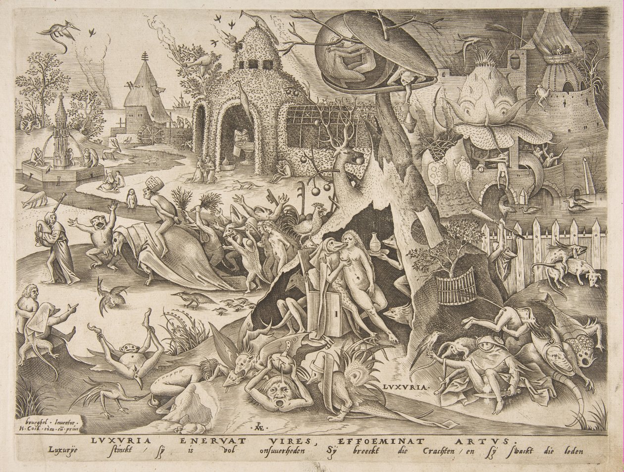 Luxúria Luxúria dos Sete Pecados Capitais, 1558. de Philip Galle