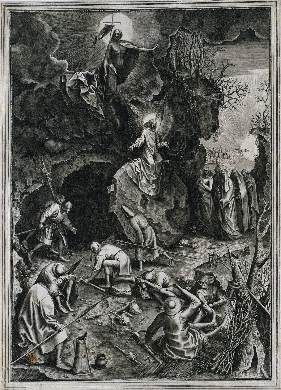 A ressurreição de Cristo, c. 1562 de Philip Galle