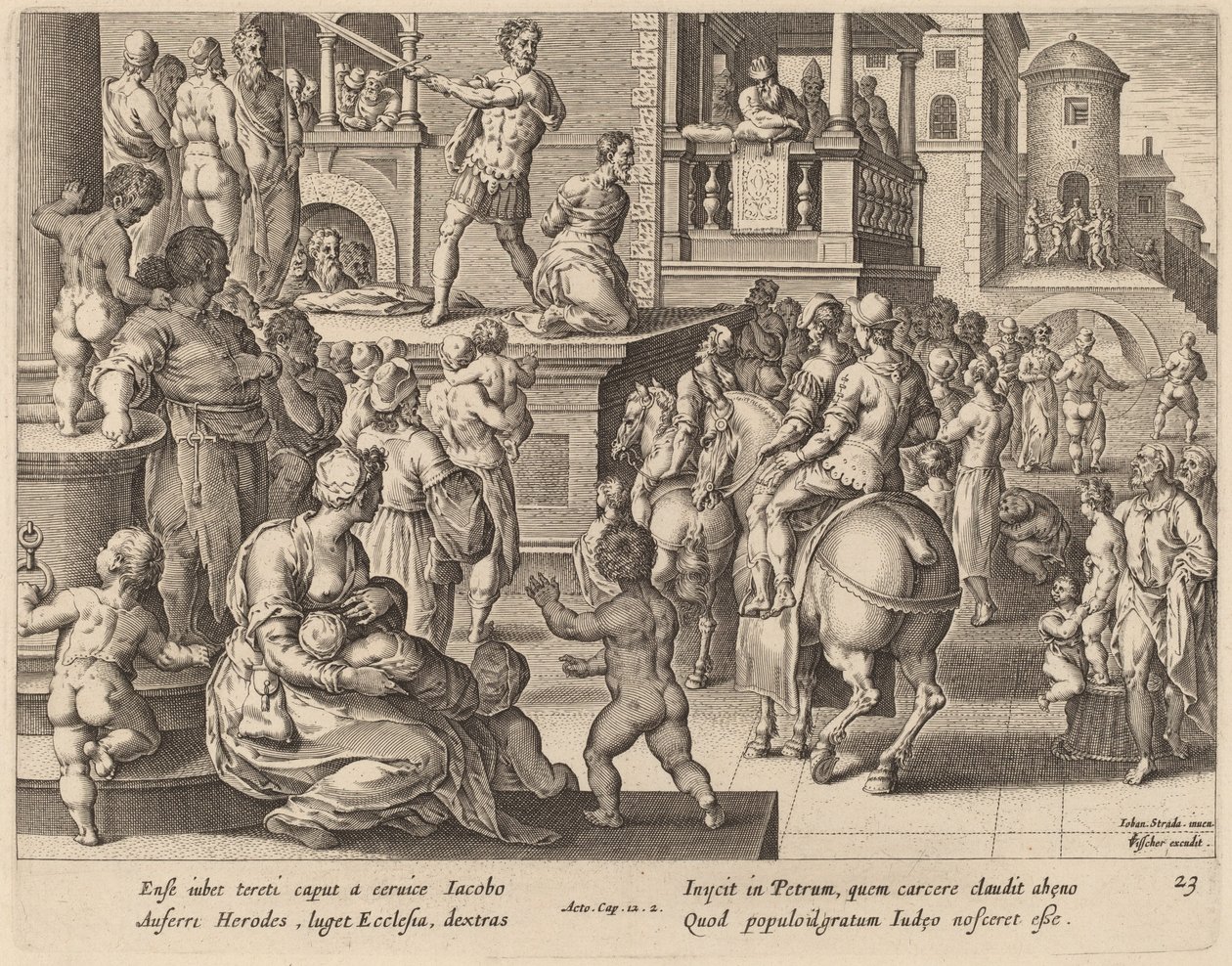 Decapitação de São Tiago de Philip Galle after Jan van der Straet