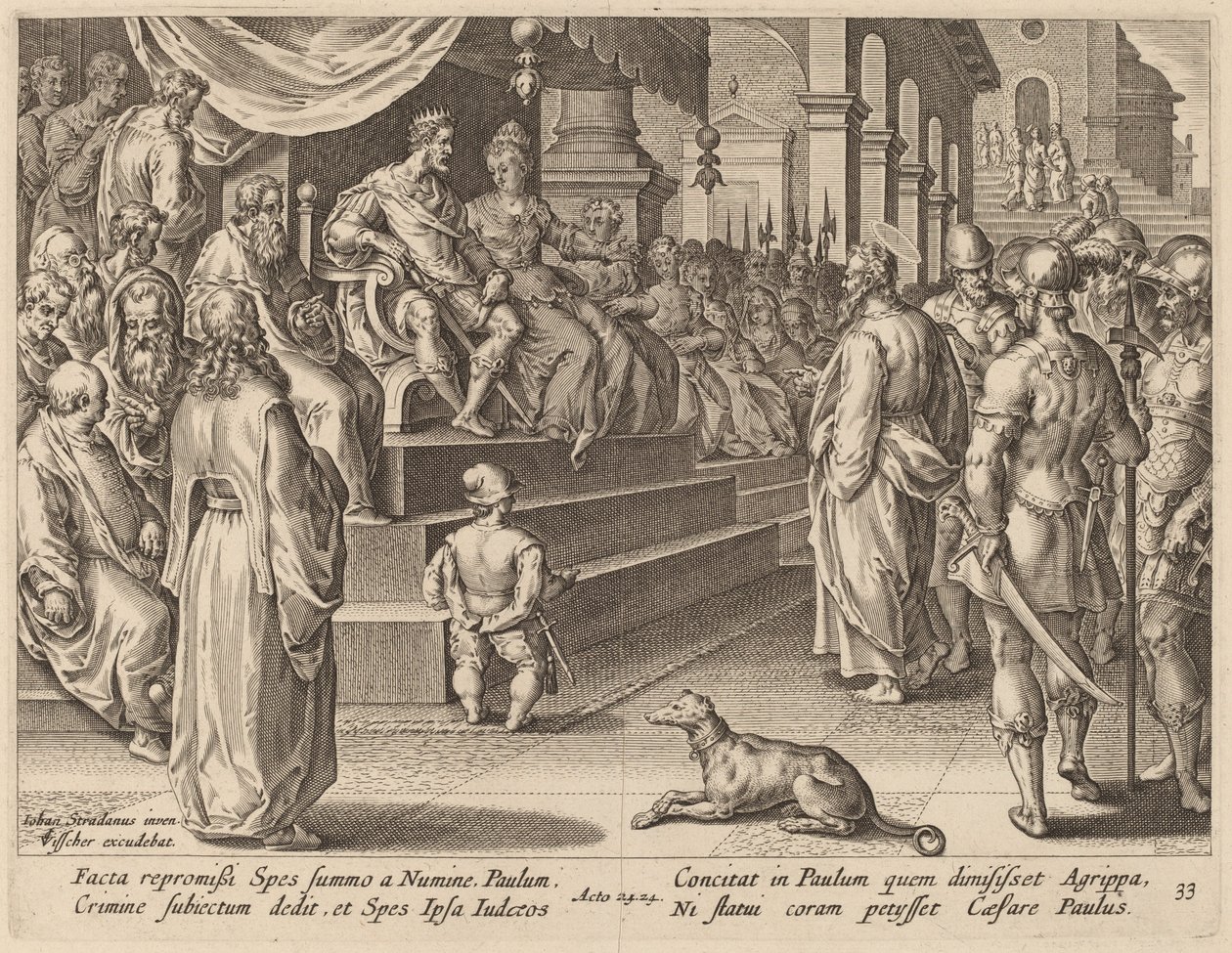 São Paulo antes de Festo e Agripa de Philip Galle after Jan van der Straet