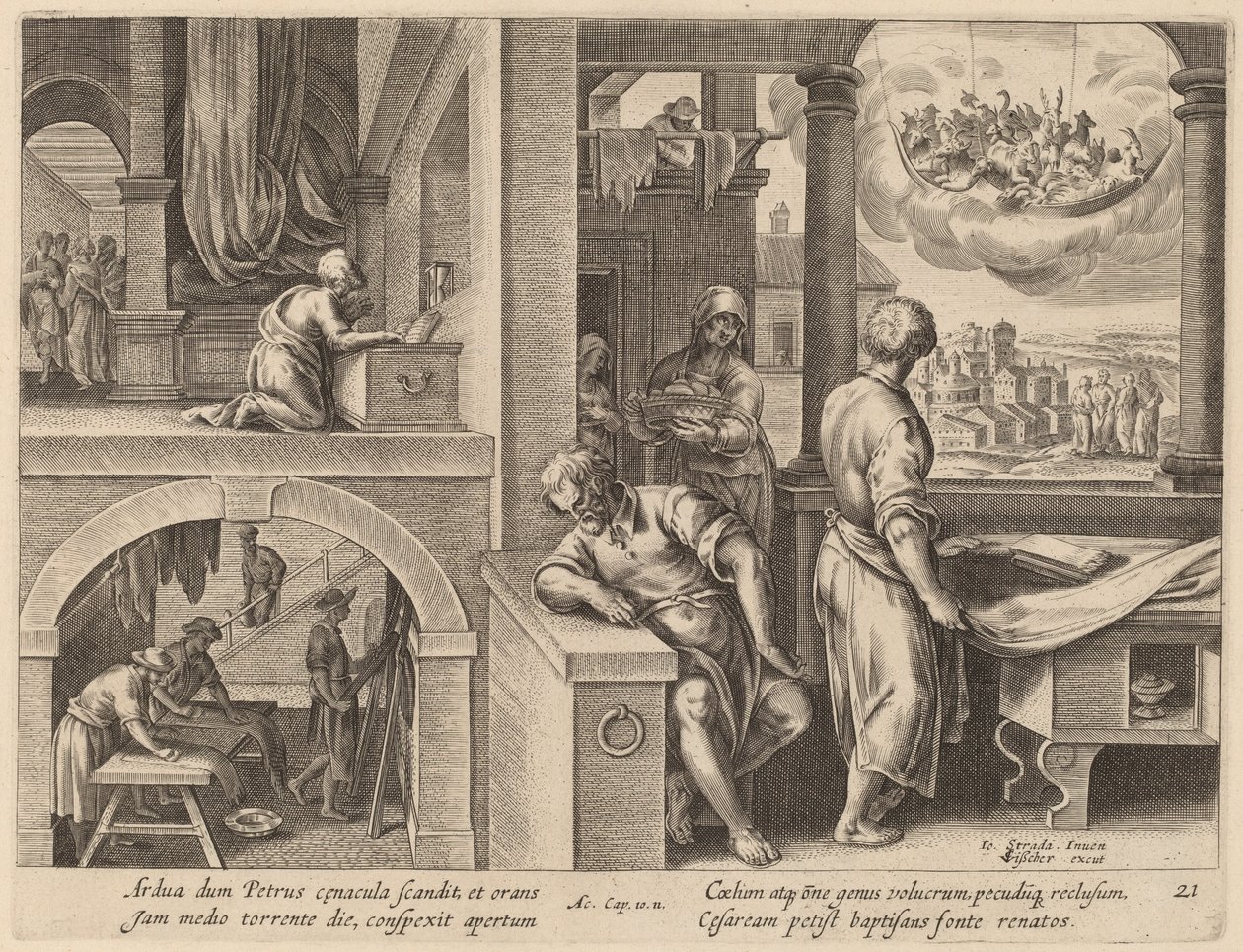 A Visão de São Pedro de Philip Galle after Jan van der Straet
