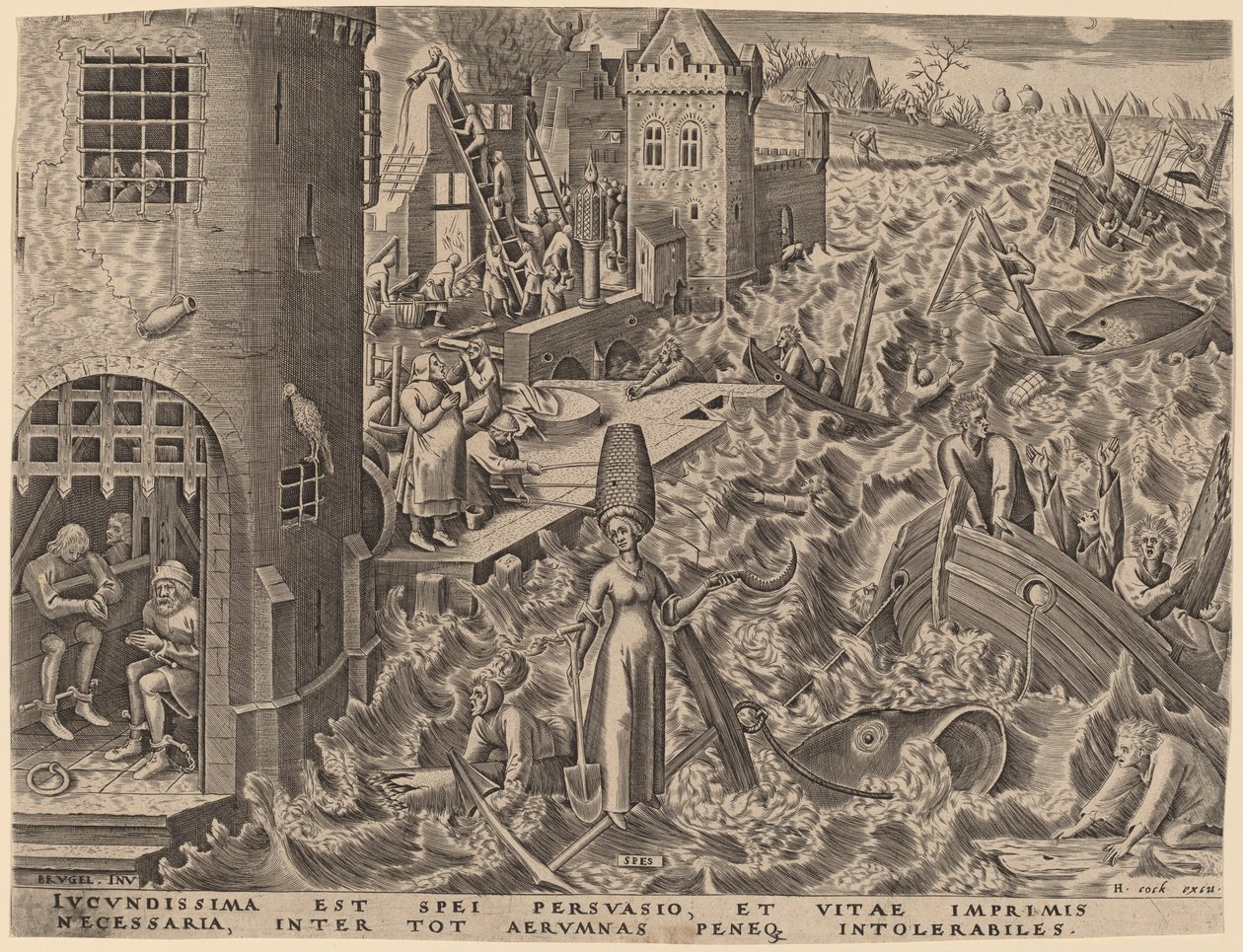 Ter esperança de Philip Galle after Pieter Bruegel the Elder