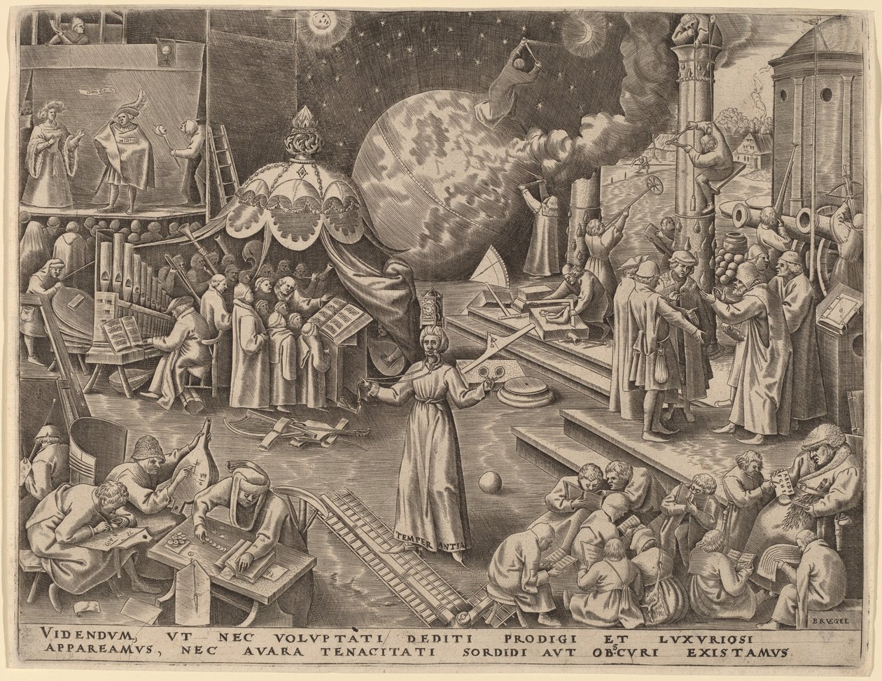 Temperança de Philip Galle after Pieter Bruegel the Elder