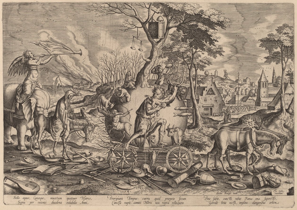 O triunfo do tempo de Philip Galle after Pieter Bruegel the Elder