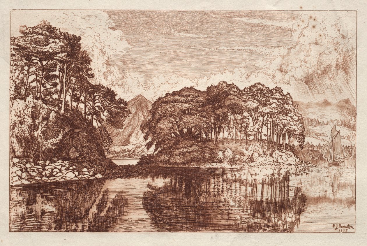 O lago, 1875. de Philip Gilbert Hamerton