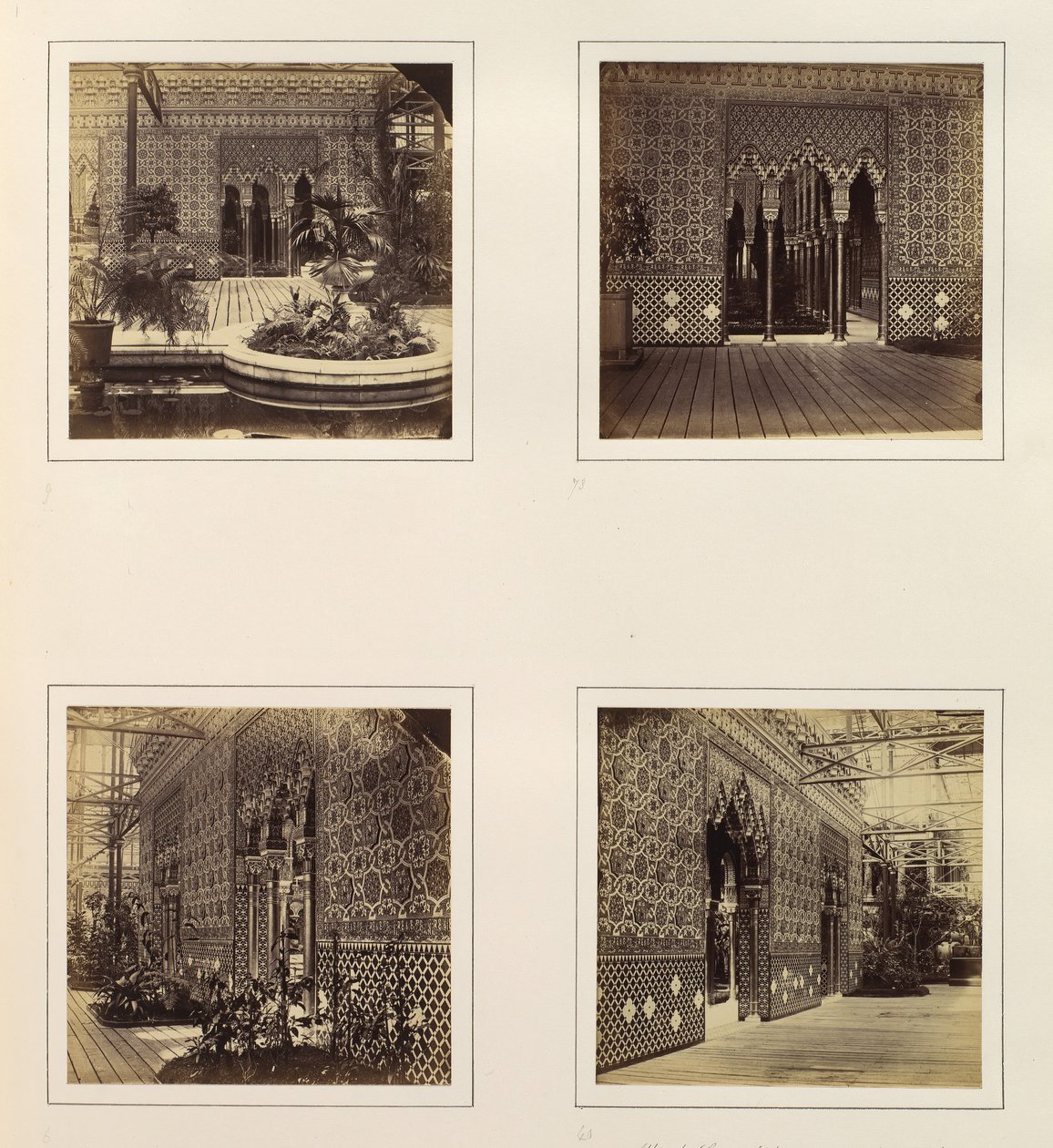 [Fachada do Pátio da Alhambra para a Nave, Entrada do Pátio da Alhambra, Vista Lateral de ..., ca. 1859. de Philip Henry Delamotte.