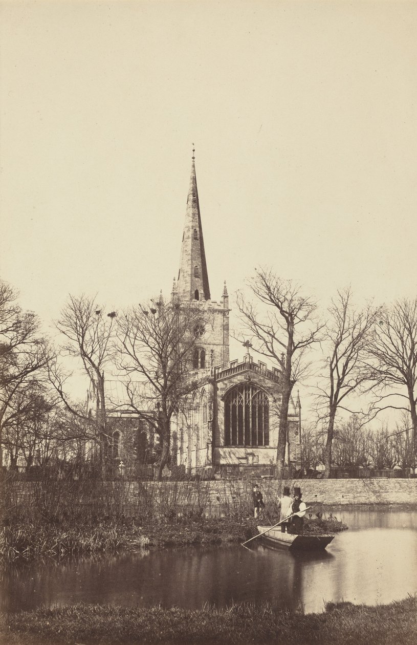 Igreja a partir de uma margem do rio, década de 1850 (foto) de Philip Henry Delamotte
