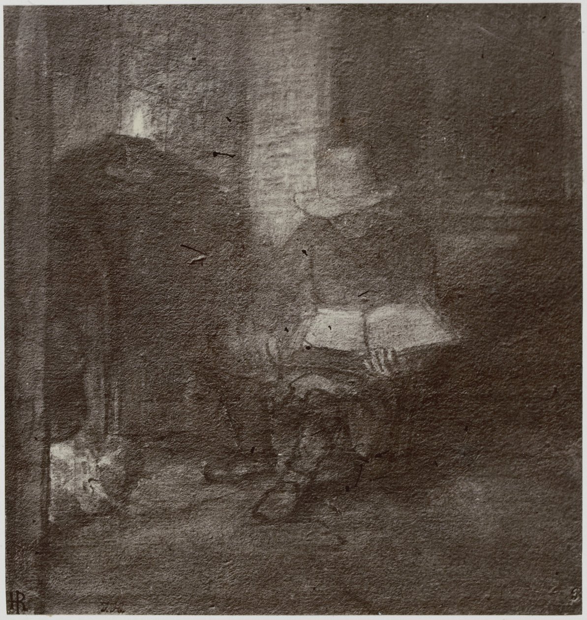 Rembrandt, Um velho lendo de Philip Henry Delamotte