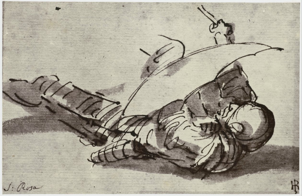 Salvator Rosa, O Soldado Ferido de Philip Henry Delamotte