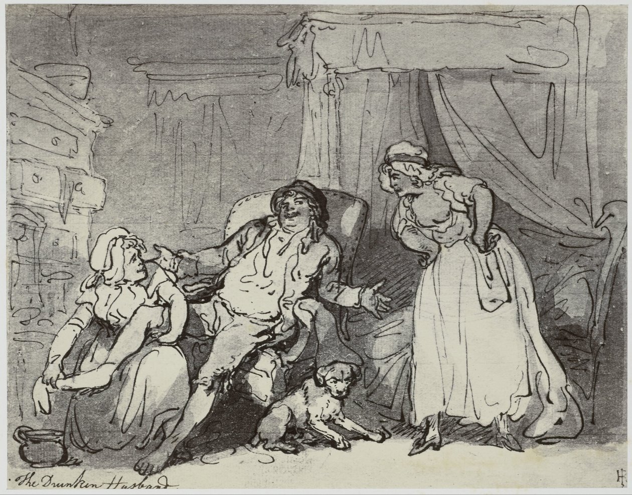 Thomas Rowlandson, O Marido Bêbado de Philip Henry Delamotte