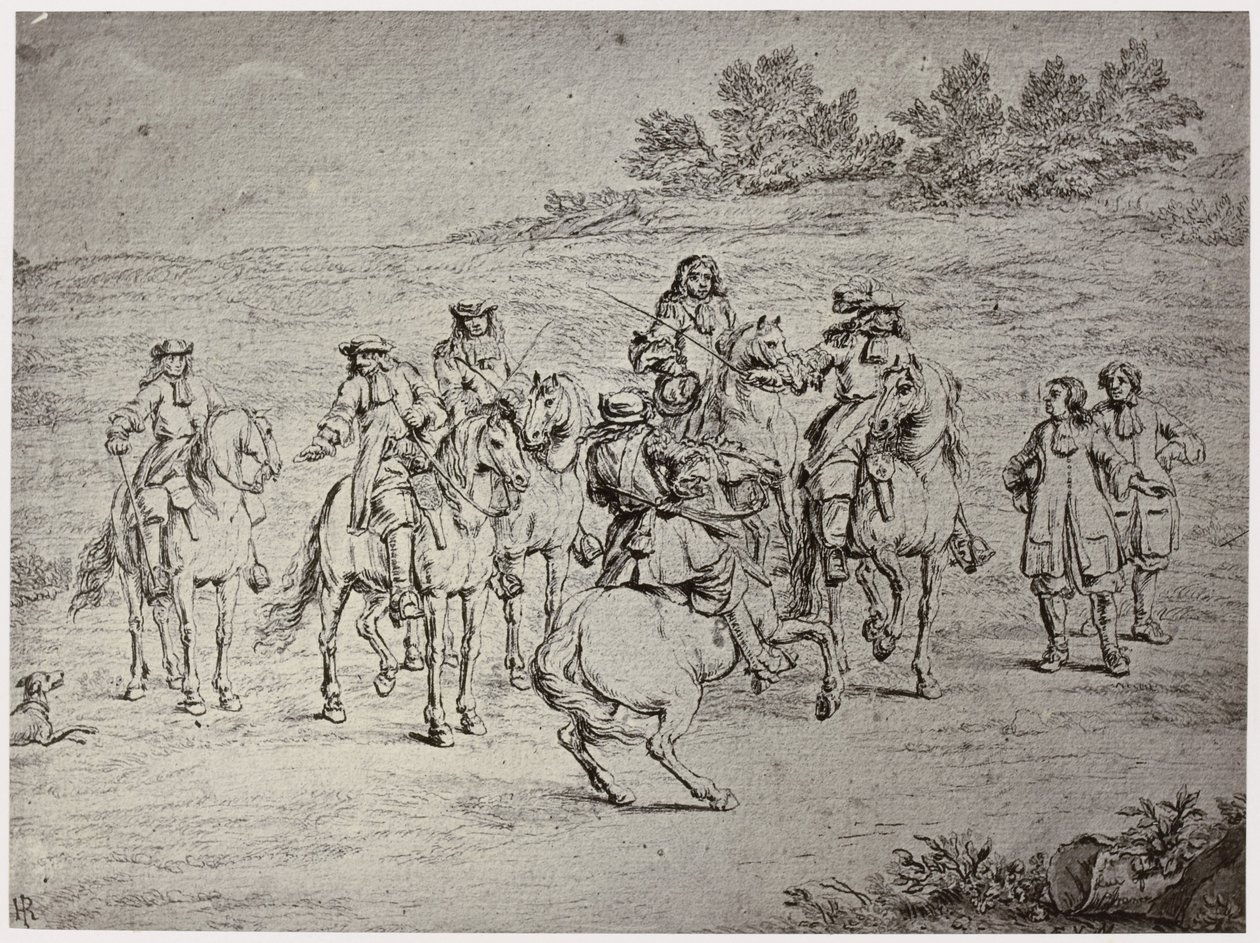 Van der Meulin [?], Luís XIV. e o Artista de Philip Henry Delamotte