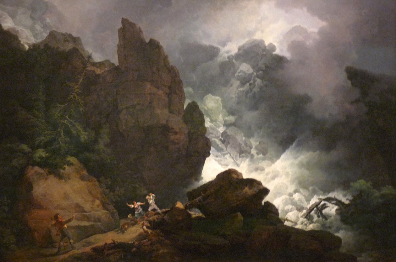 Uma avalanche nos Alpes de Philip James de Loutherbourg