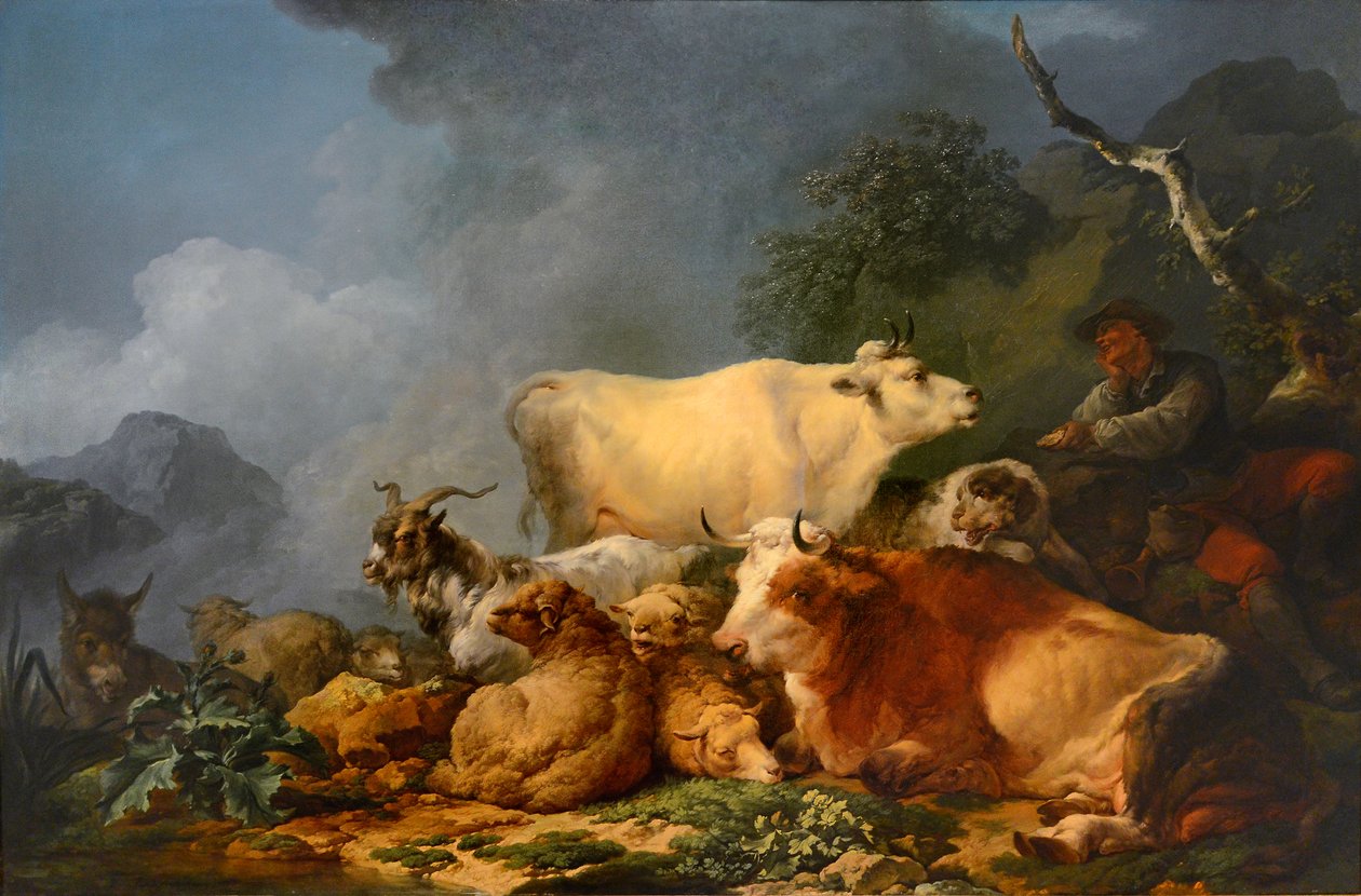 Paisagem com animais de Philip James de Loutherbourg