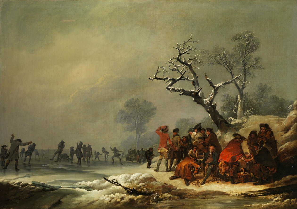 A sociedade em repouso no gozo invernal de Philip James de Loutherbourg