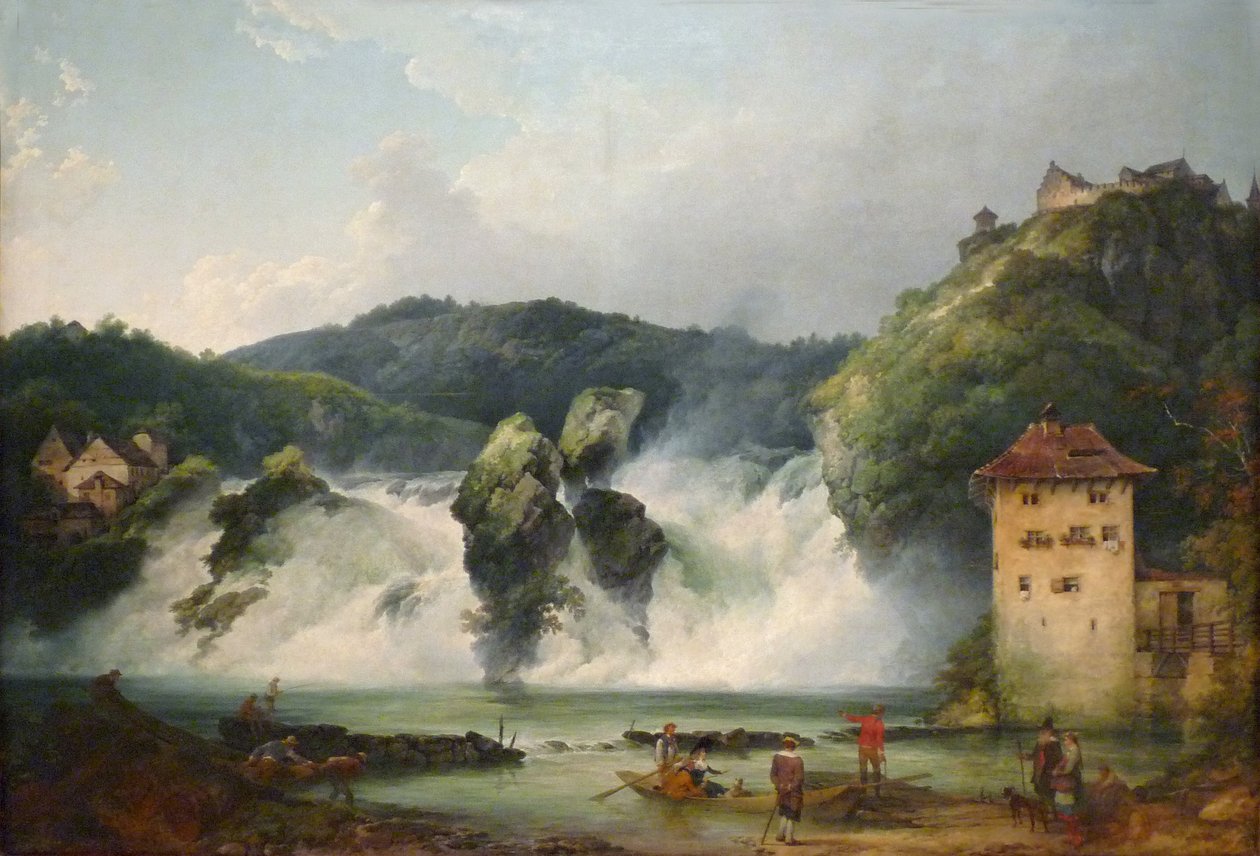 As cataratas do Reno em Schaffhausen de Philip James de Loutherbourg