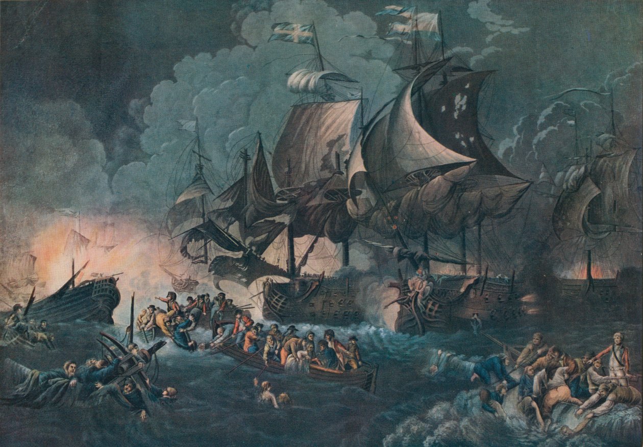 O Glorioso Primeiro de Junho, c1795 de Philip James de Loutherbourg