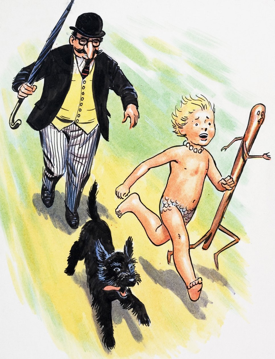 The Chase, ilustração de "The Water Babies" de Charles Kingsley de Philip Mendoza