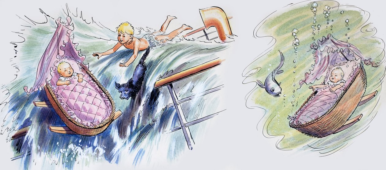 The Sinking Ship, ilustração de "The Water Babies" de Charles Kingsley de Philip Mendoza