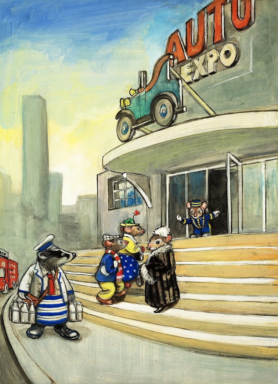 Rato da cidade e rato do campo (guache sobre papel) de Philip Mendoza