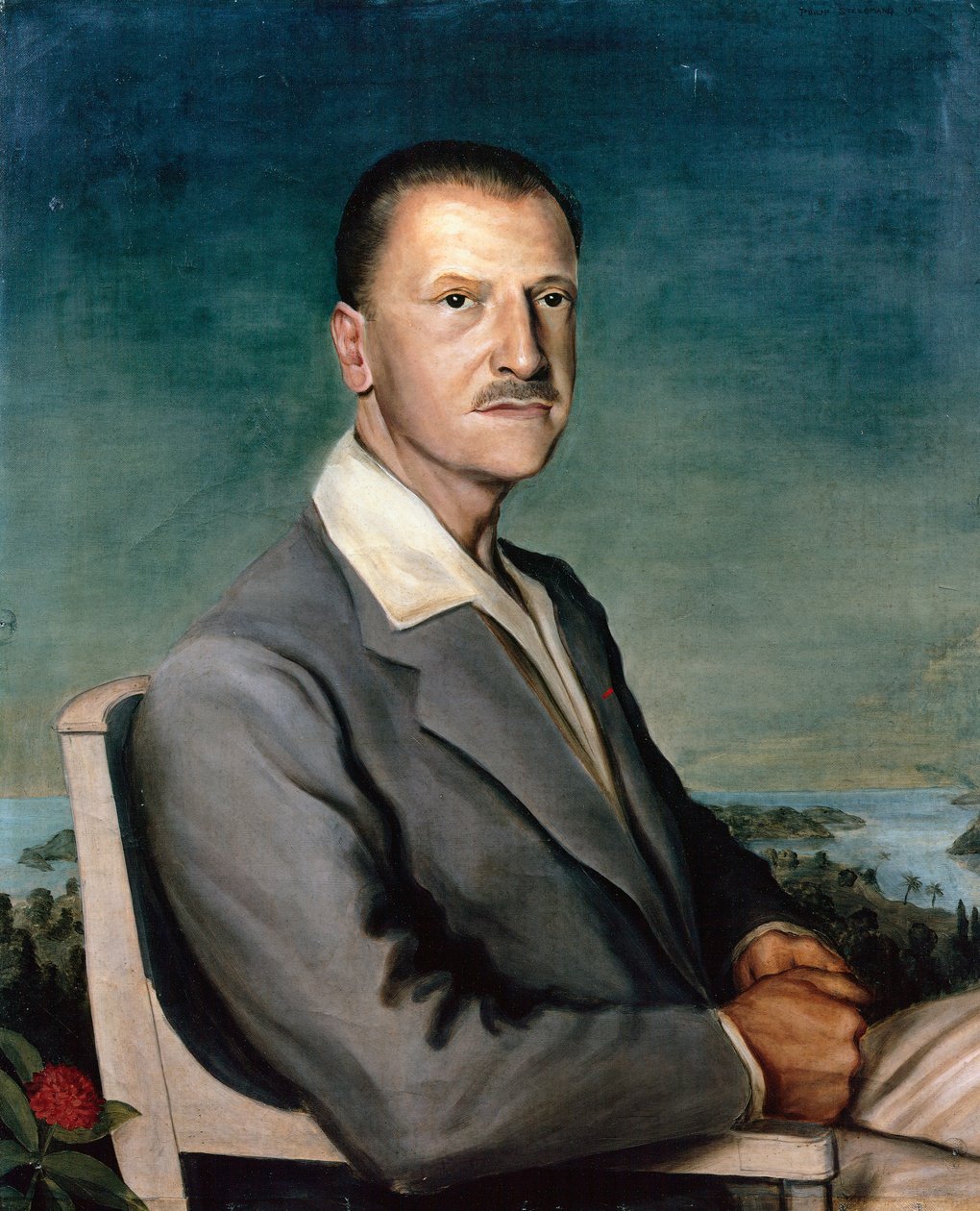 Retrato de William Somerset Maugham (óleo sobre tela) de Philip Steegman