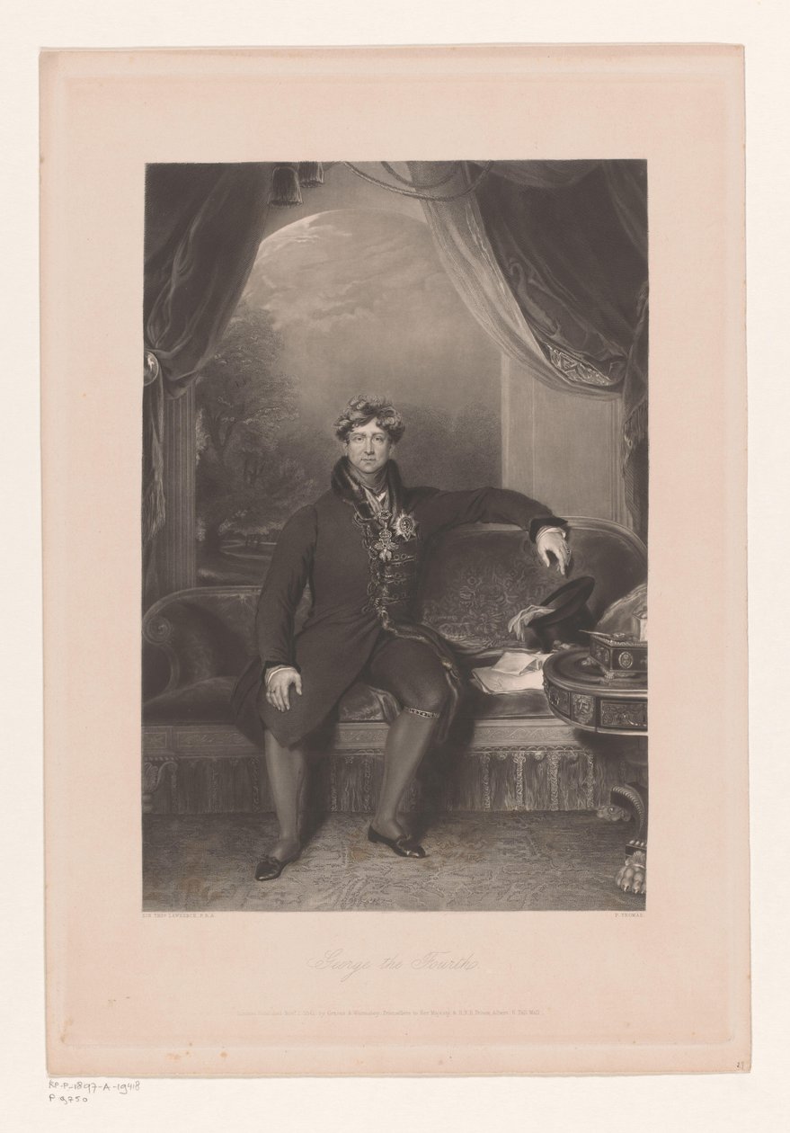 Retrato de Jorge IV, Rei de Inglaterra
Retrato de George IV do Reino Unido
George the Fourth (título sobre o objecto) de Philip Thomas