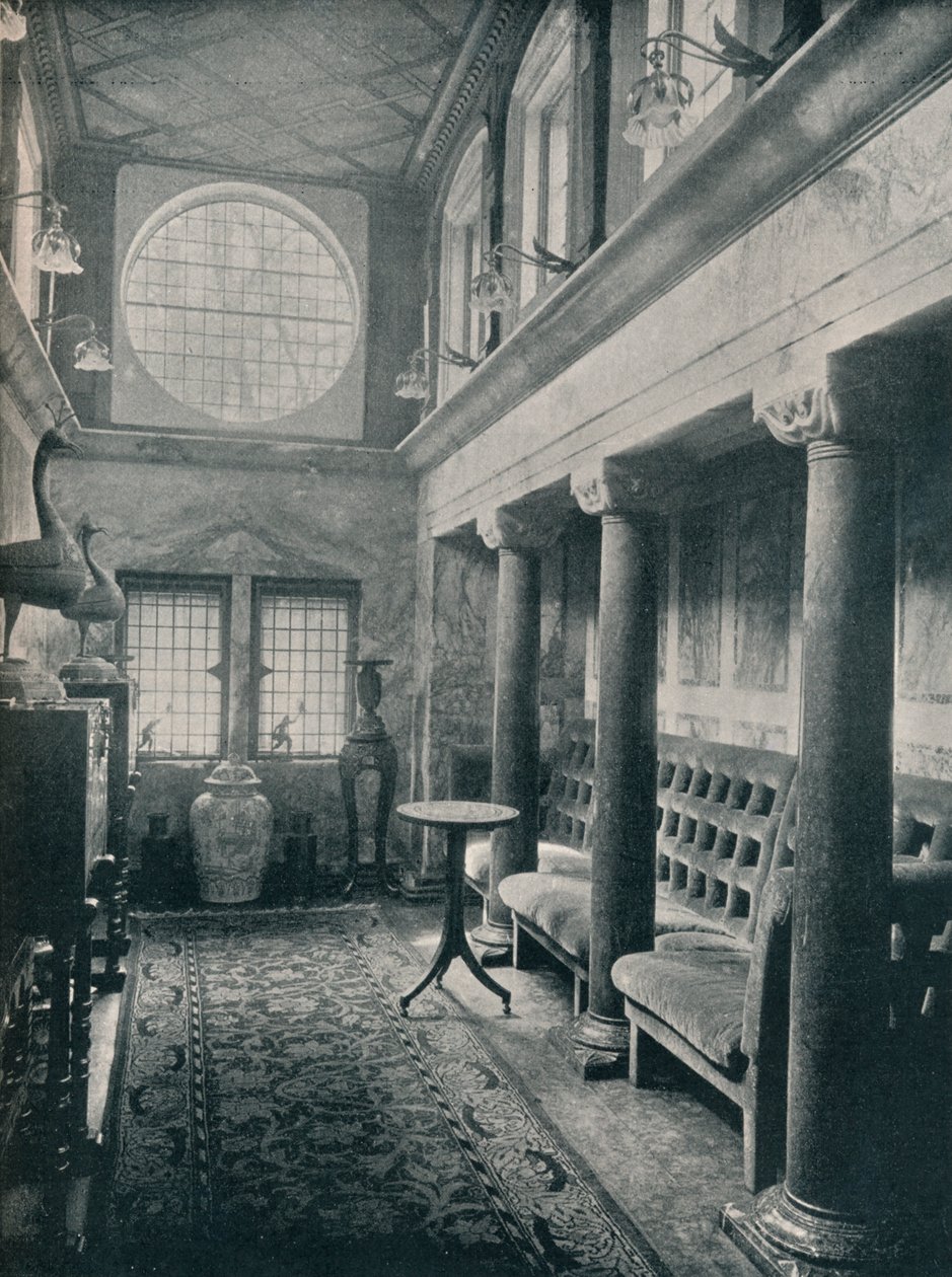 Salão de mármore no nº 1 Holland Park, 1898 de Philip Webb