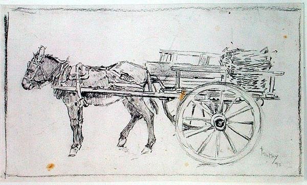 Burro e carroça de Philip William May