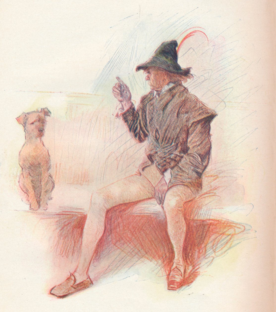 Launce e seu cachorro, 1903, 1903 de Philip William May