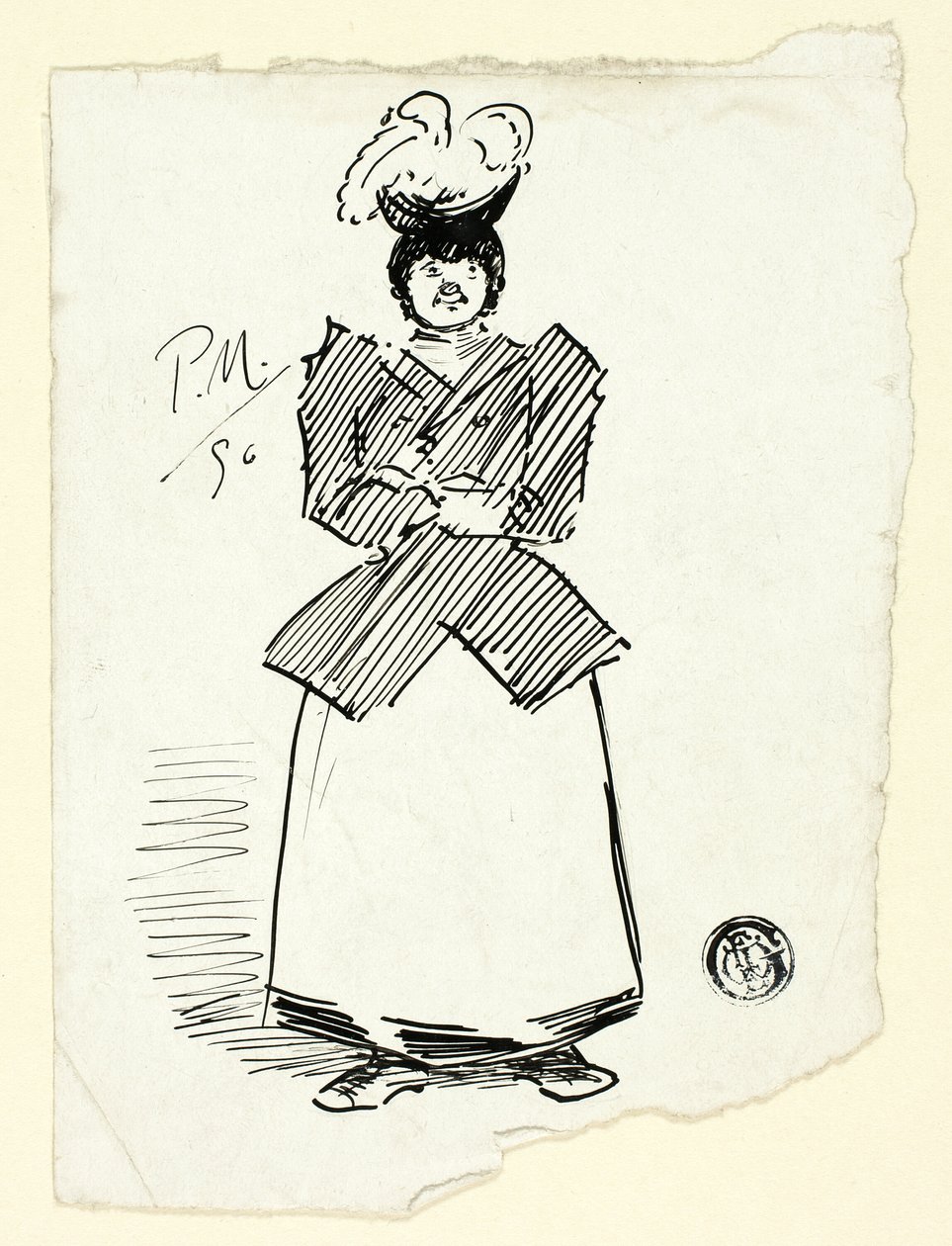 Personagem feminina de Londres de Philip William May
