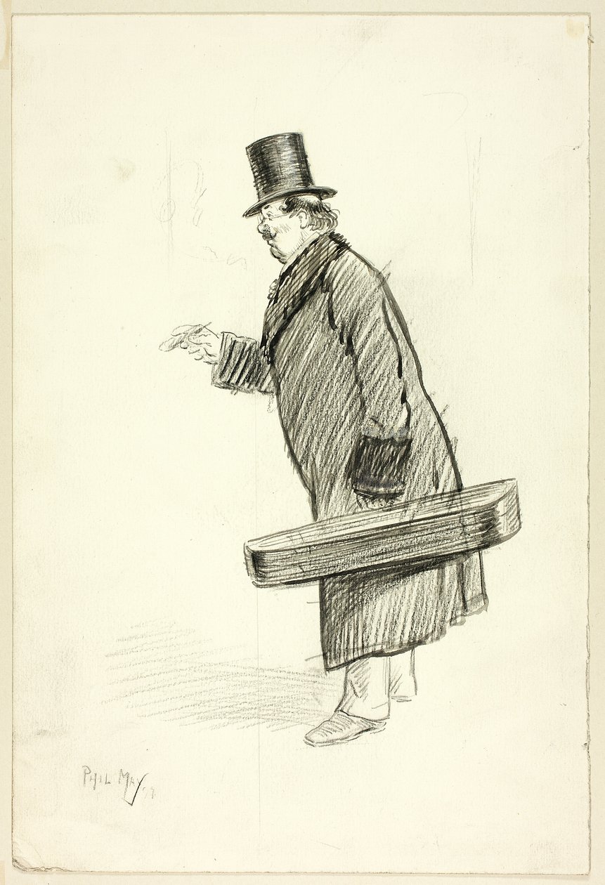 Homem com estojo de violino de Philip William May