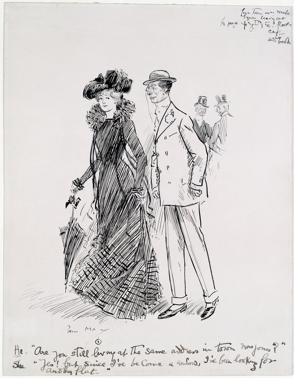 Sra. Jones (caneta e tinta no papel) de Philip William May
