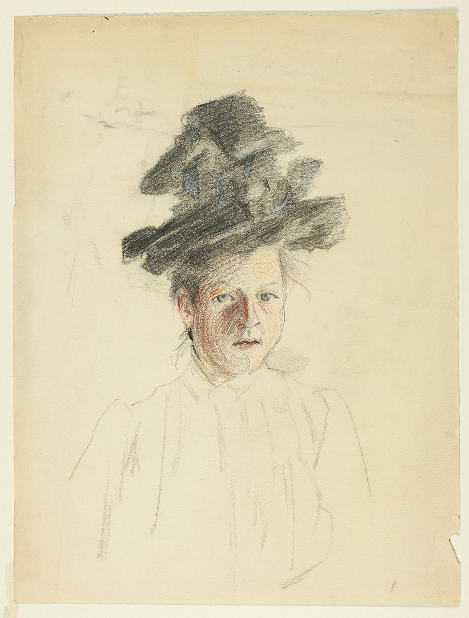 Retrato de uma mulher com chapéu preto de Philip William May