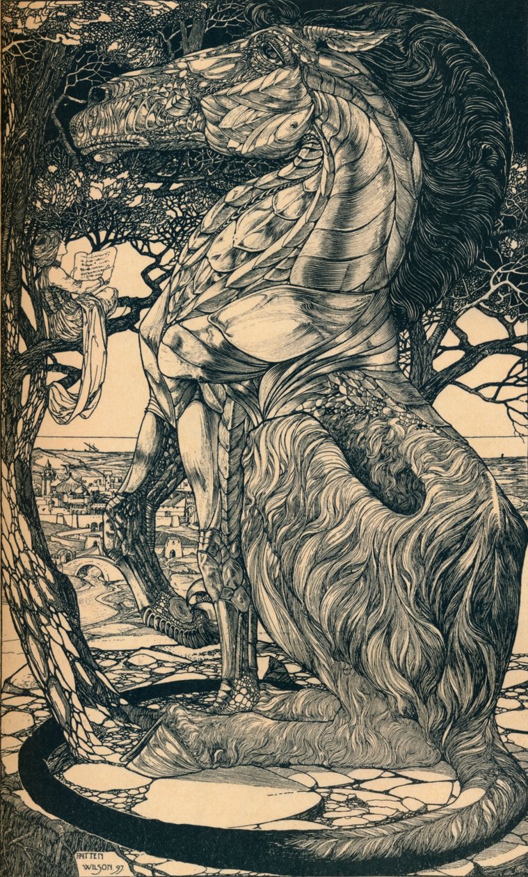 Rustum e o Simoorg, c1897 de Philip William May