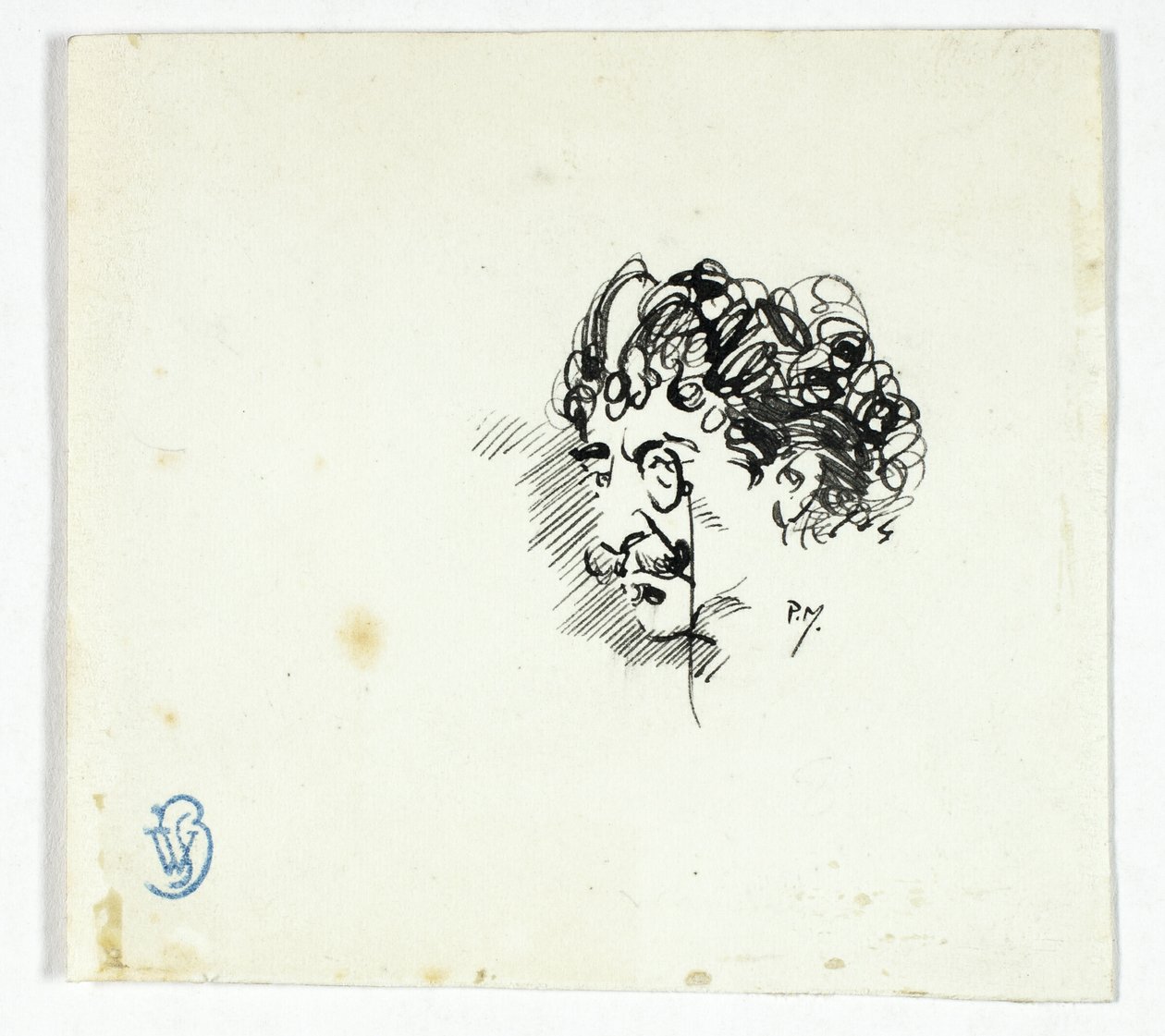 Esboço da cabeça de Whistler de Philip William May