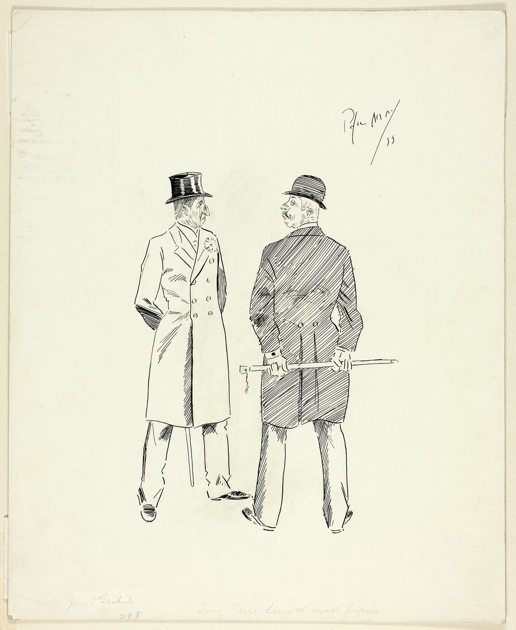 Dois cavalheiros com bengalas de Philip William May