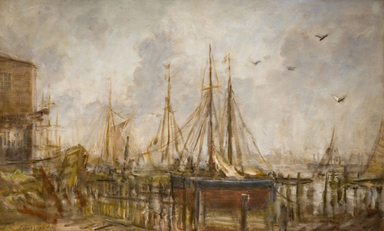 A Shipyard, Shoreham, Sussex, 1926. de Philip Wilson Steer