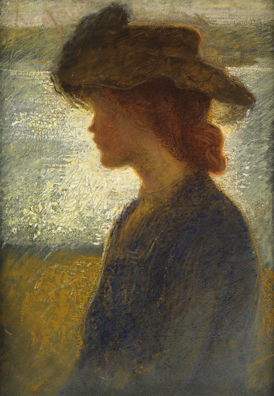 Contra a Luz, à beira do Rio (óleo a bordo) de Philip Wilson Steer